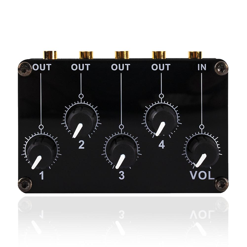 TM400 Mini 4 Channel Stereo Line Mixer 1In 4Out for Studio Recording Low Noise Small & Sophisticate