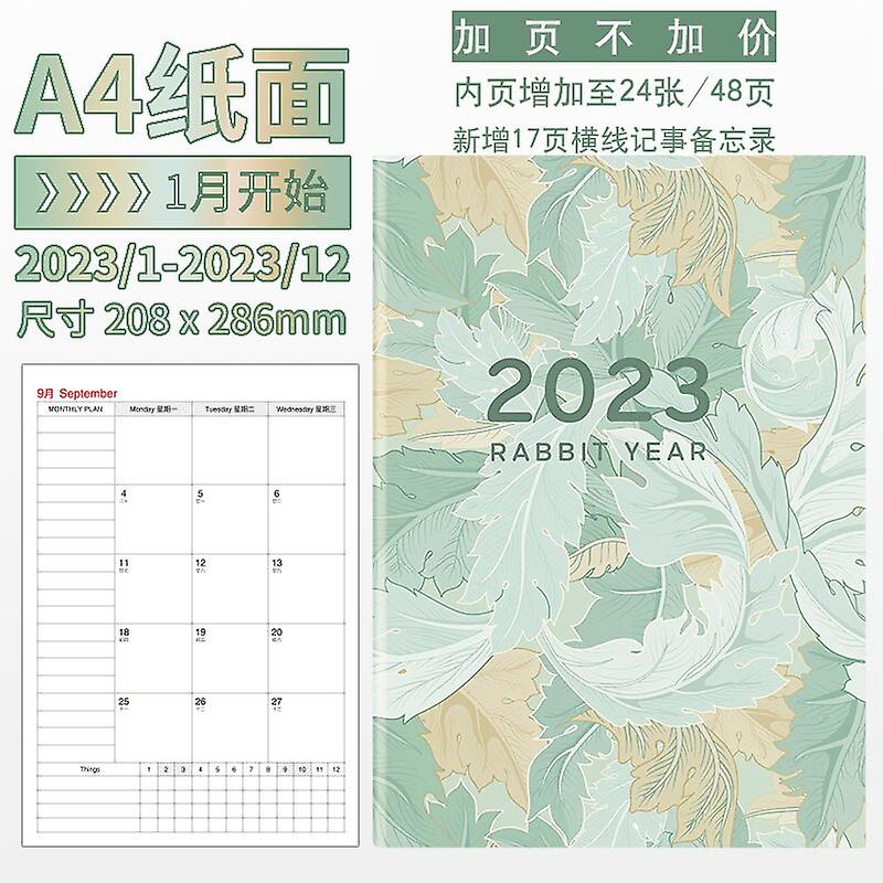 A4 A5 2023 Calendar Planner Notebook 365 Days Notepad Weekly Goal Habit Tracker Kawaii Agenda Planner Diary Schedules Organizer