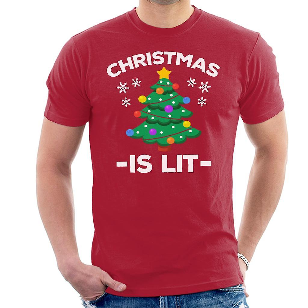 Kerstmis Is verlichte mannen T-Shirt