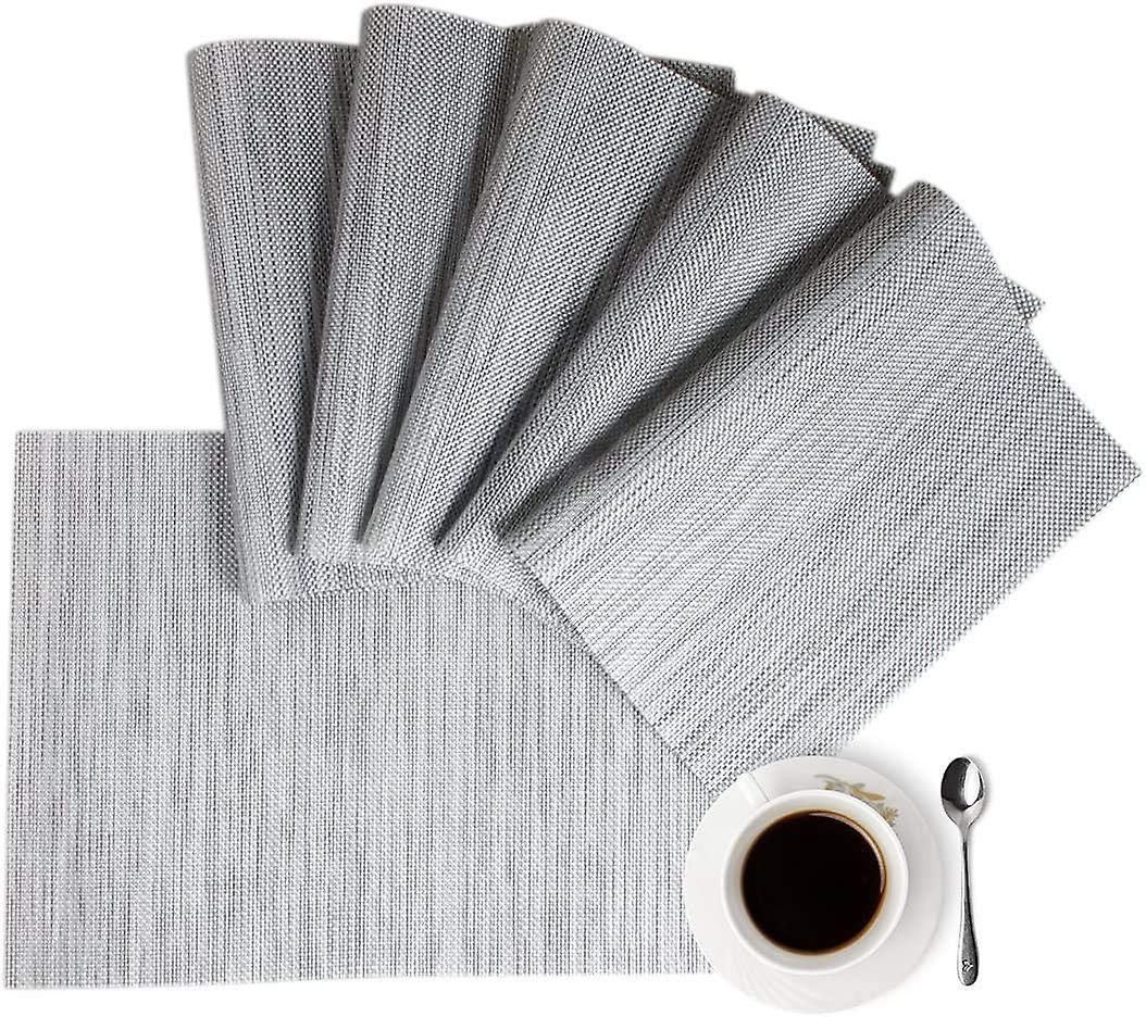 Sets de Table Sets de Table pour Table  Manger Sets de Table Gris Lot de 6 Sets de Table d'extrieur Modernes Faciles  Nettoyer Lavables pour Salle  Ma