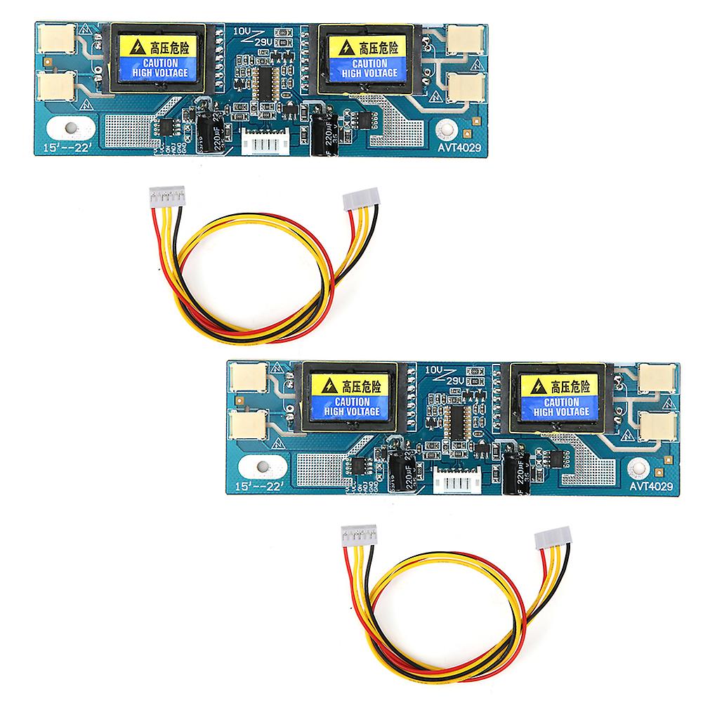 2PCS AVT‑4029 Universal Inverter Board for 15‑22 Inch LCD Displays, Durable PVC Shell