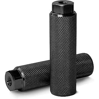 2pcs Bike Foot Pegs Aleación de aluminio Antideslizante Plomo Bicicleta Descanso Stunt Clavijas, Bmx Pedales traseros antideslizantes PedalsBlack