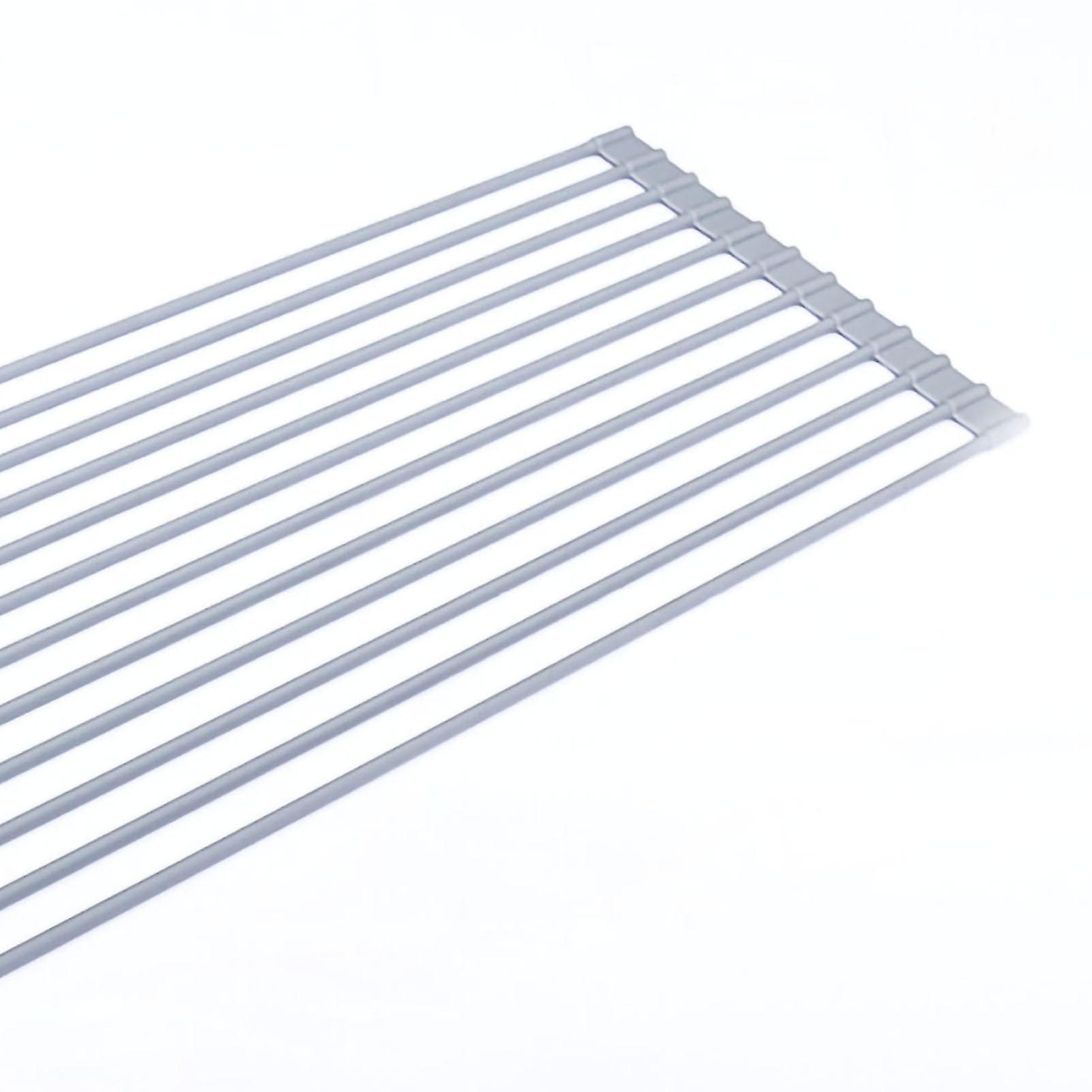 Over Sink Foldable Dish Rack 52x24.5cm Rustproof Steel Silicone