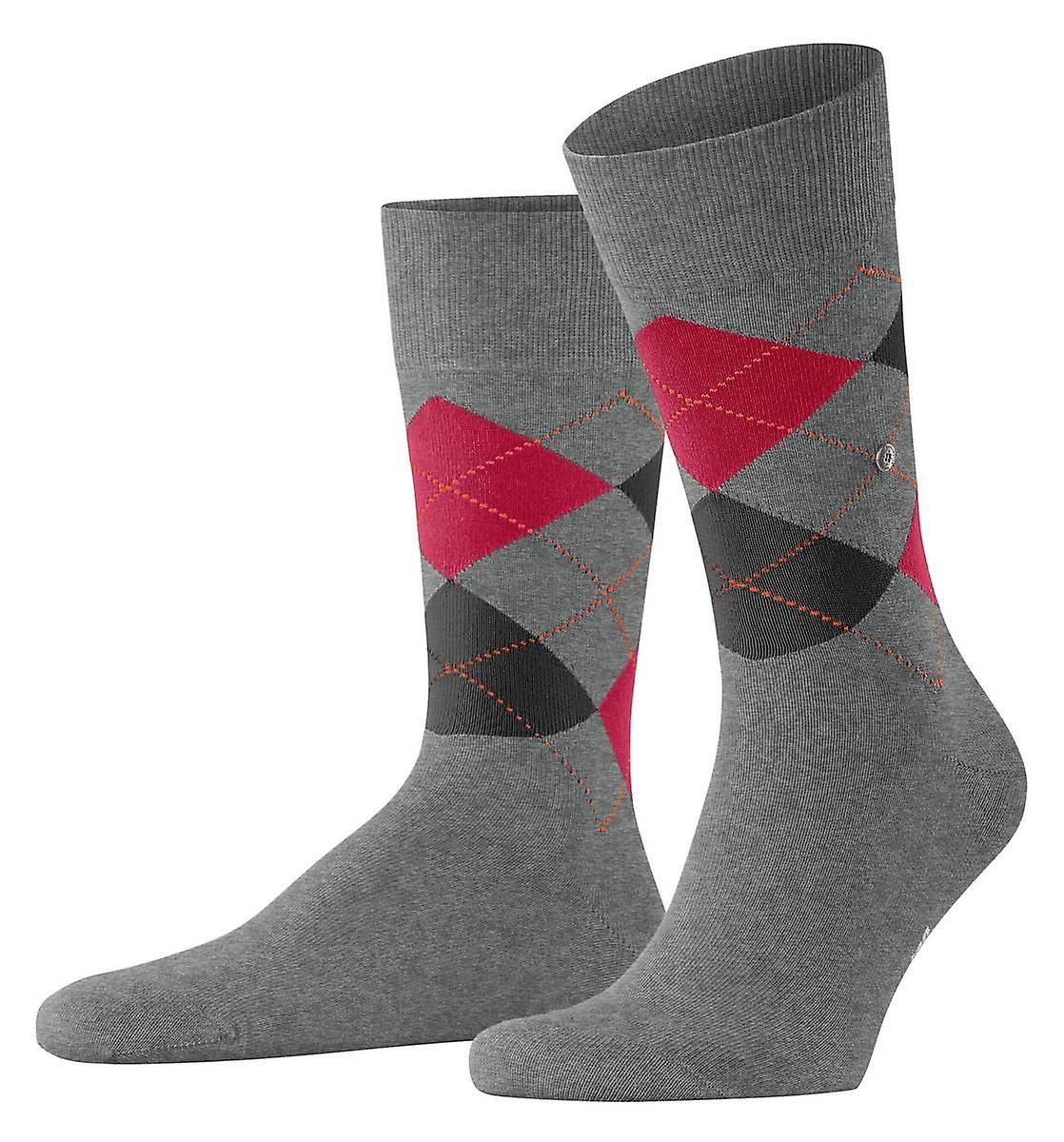 Burlington King Socks - Carbon Grey/Red