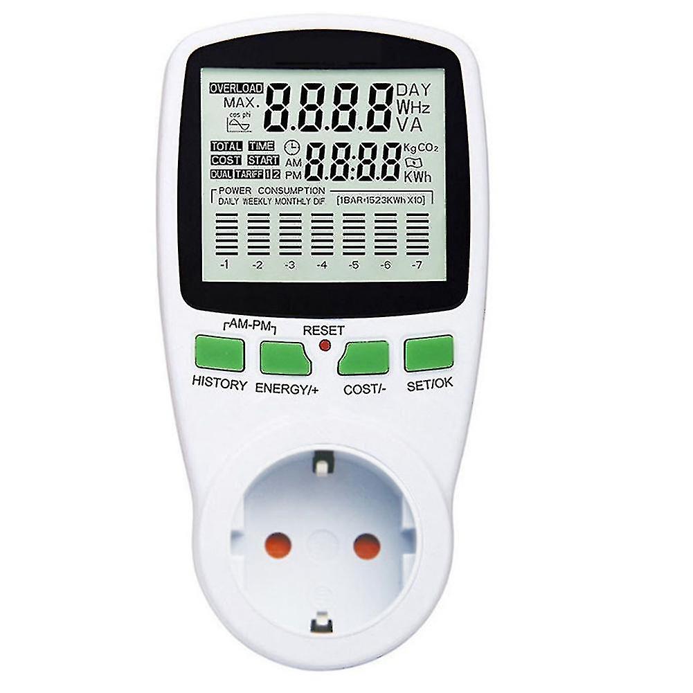 Electricity Meter Wattmeter Lcd Energy Meter Socket Electric Tester Eu Measuring Outlet Powers Anal
