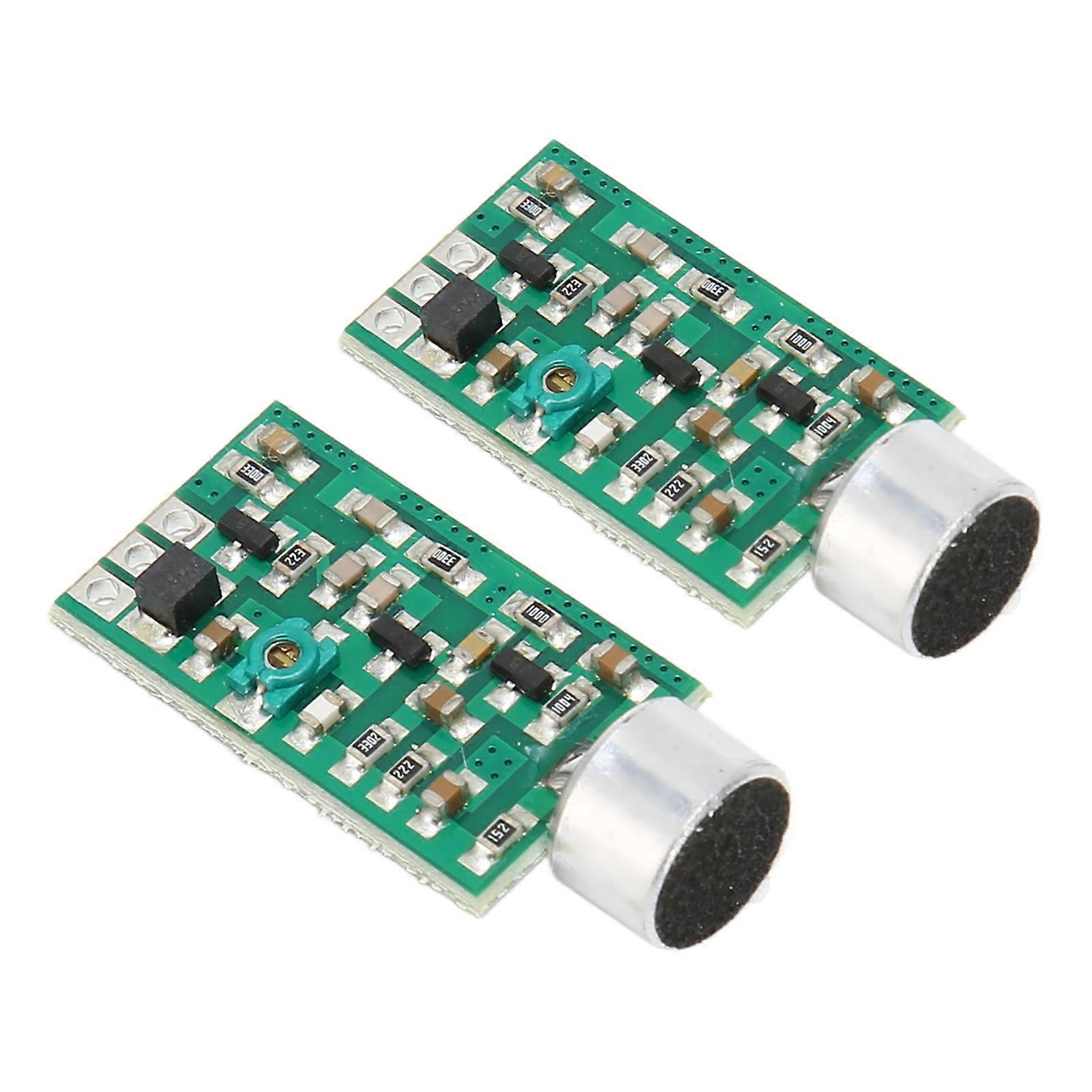 2pcs FM Transmitter Pickup Module Professional V4.0 FM MIC Wireless Sound Transmitter for FM Radio 0.7‑9V 