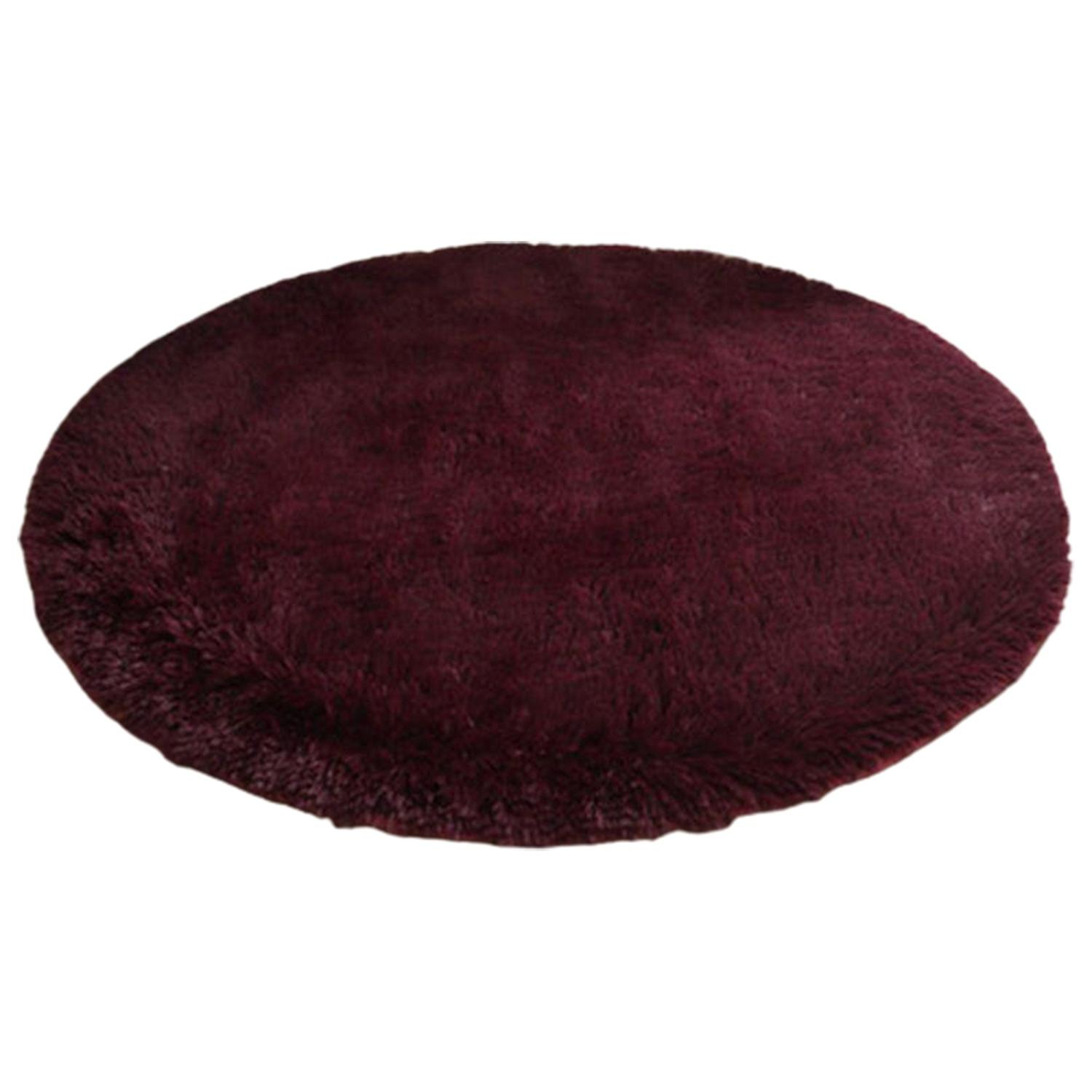 Bedroom Luxury Round Fluffy Area Rug Soft Circle Rug Floor Carpet