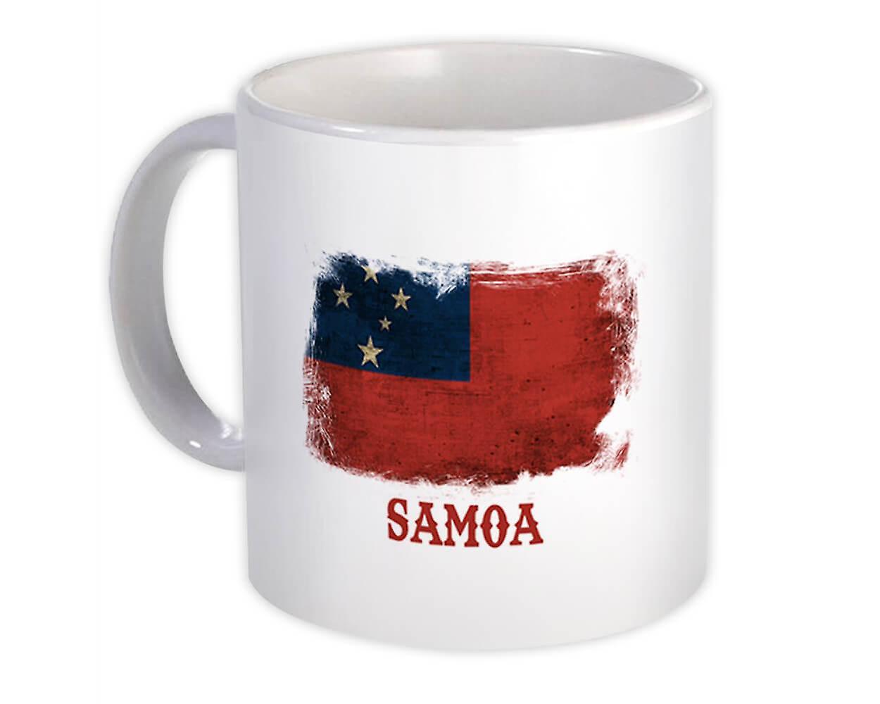Gift Mug: Samoa Flag Distressed