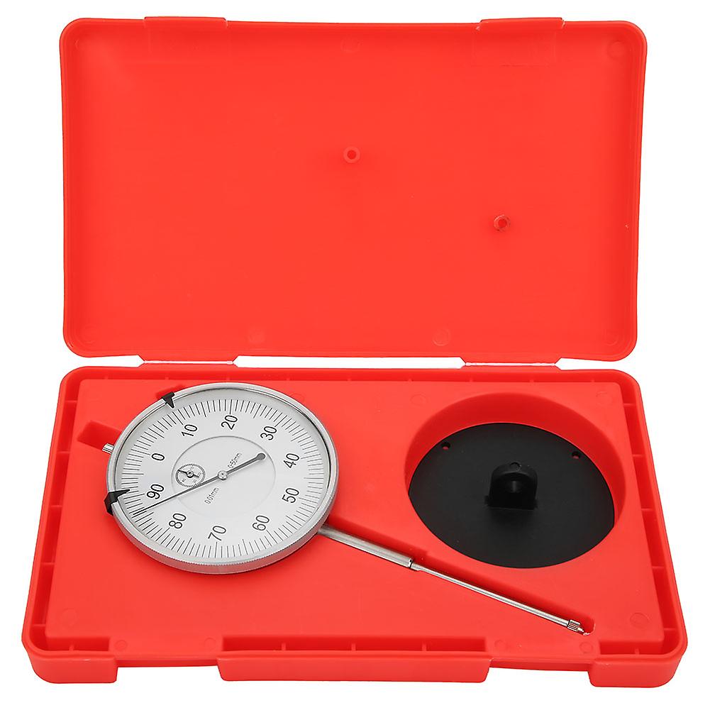 Dial Indicator Brass Movement 7-Bearings Shockproof High Speed Steel Probe Measurement Tool 0-50mm