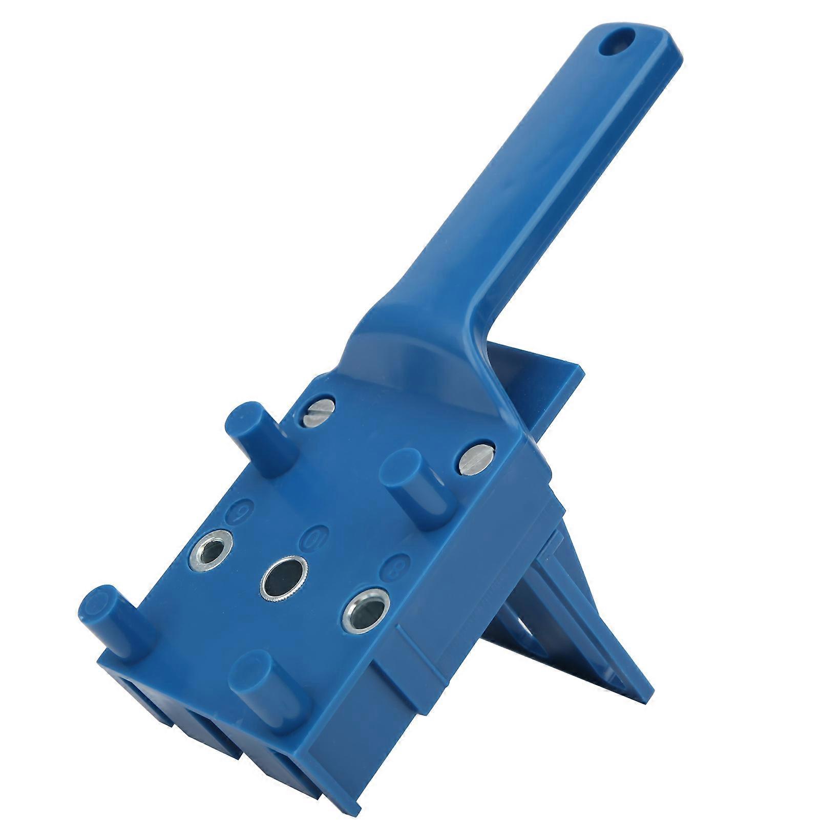 Woodworking Straight Hole Punch Locator DIY Carpentry Drilling Doweling Guide Hand ToolsBlue