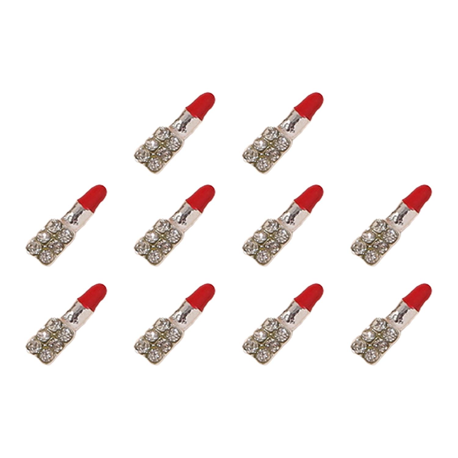 10Pcs Manicure Decor Three-dimensional Shining High Gloss DIY Alloy Little Fragrant Style Bow