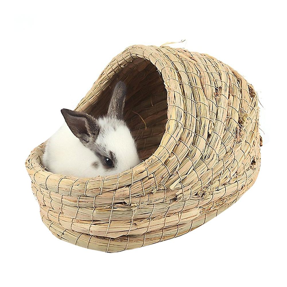 Rabbit grass house hamster grass nest solid hand-woven grass tunnel house sleeping nest