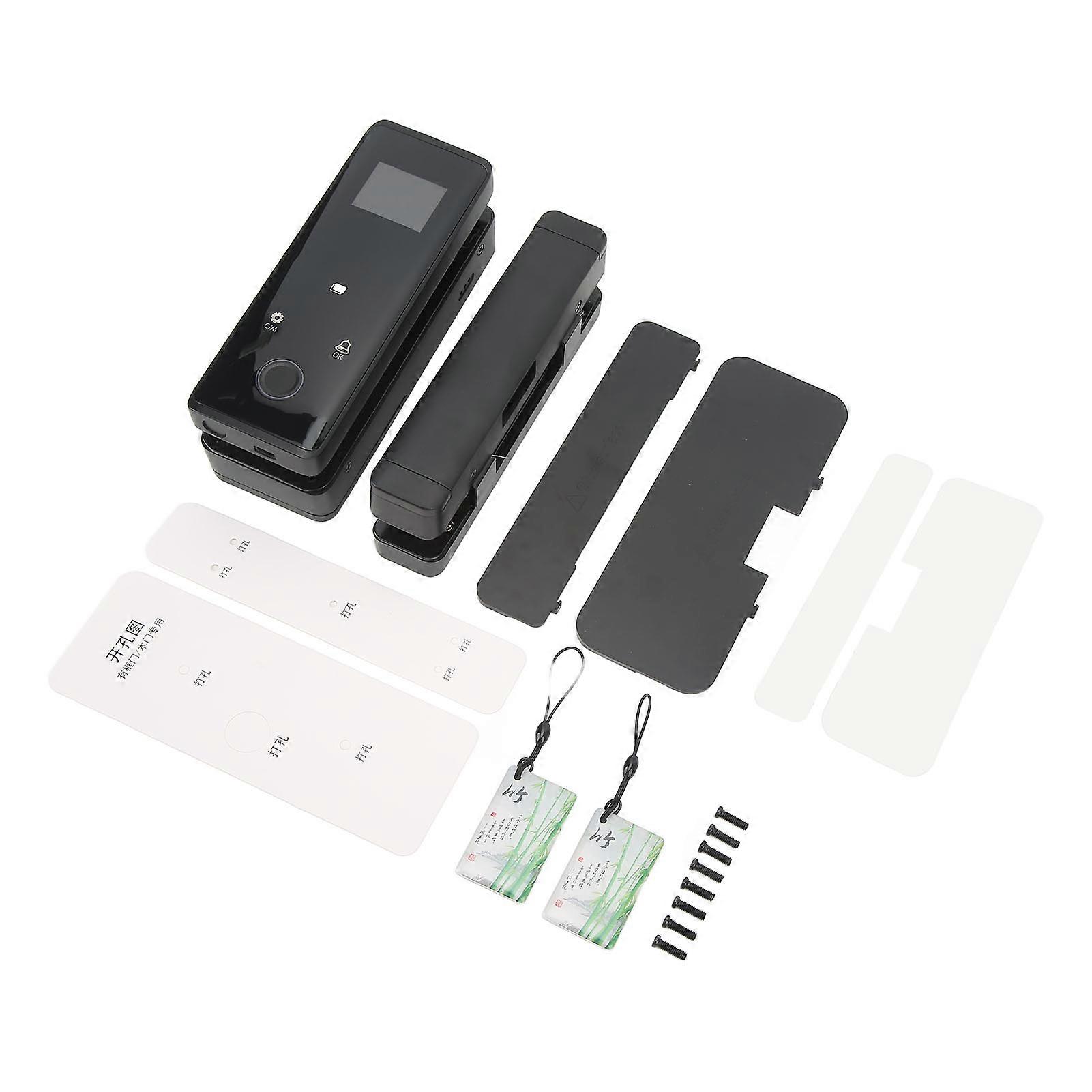 Smart Glass Door Lock Wifi Fingerprint Password IC Card APP Unlocking Drill Free Electronic Door Lock for TUYA
