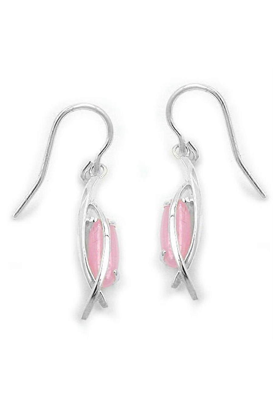 Earrings Cz Milky-pink Silver 925 - Gl90936