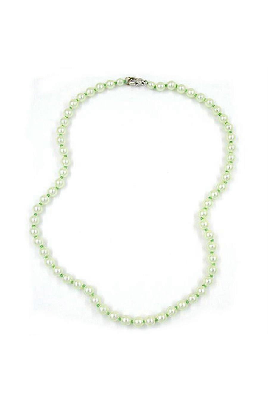 Necklace Glass Beads Light Green - Gl00935