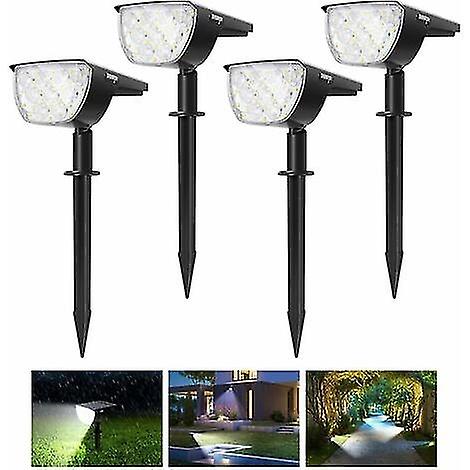 4-Pack Adjustable Outdoor Solar Spotlights