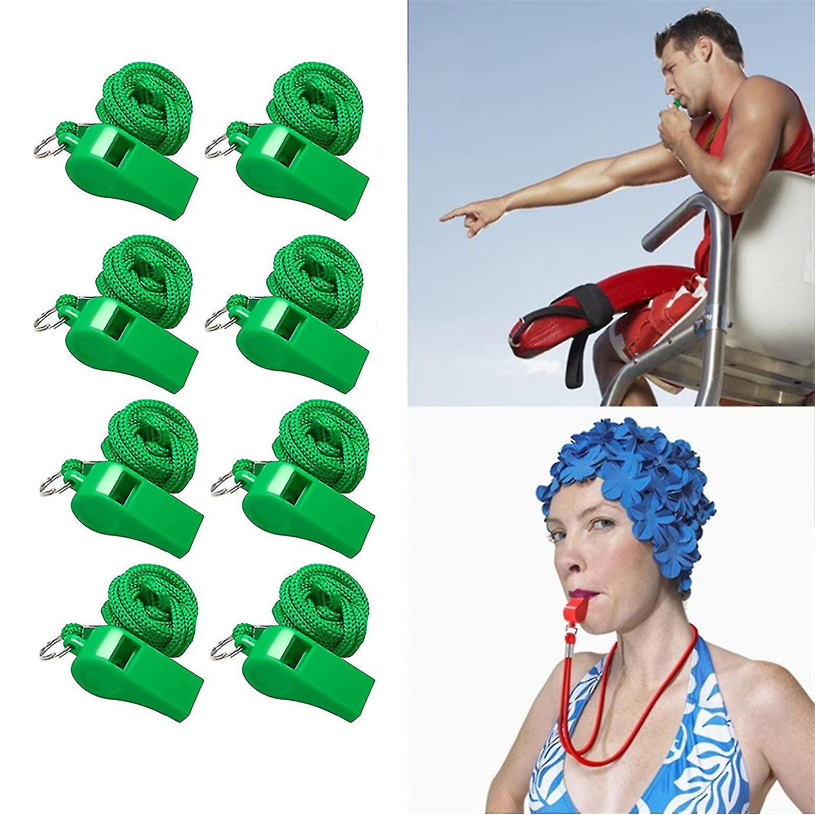 12Pcs Colored Sports Whistles with Lanyard Loud Crisp Sound High Decibel Compact Size Portable Referee Whistles