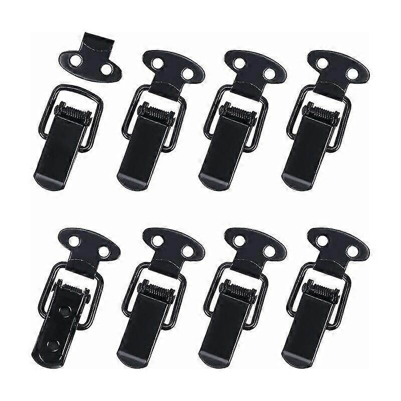 8Pcs Lever Latch Spring Catch Latch Black Metal