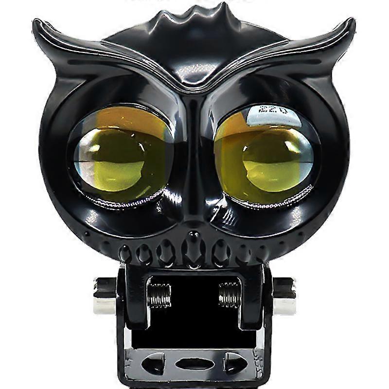 LED Lens Spotlight Dual Color White Yellow Light Owl Fog Lamp Double Lenses Spotlights For Motorcycle ATV Buggy Car