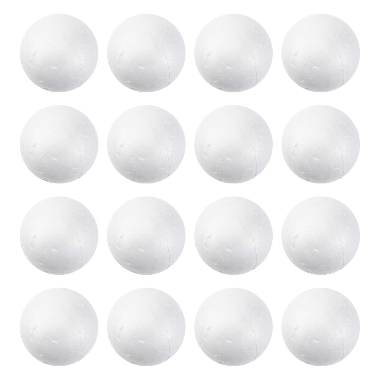 100Pcs 4cm Modeling Craft Solid Polystyrene Balls Round Spheres Wedding Decoration DIY Stuff(White)