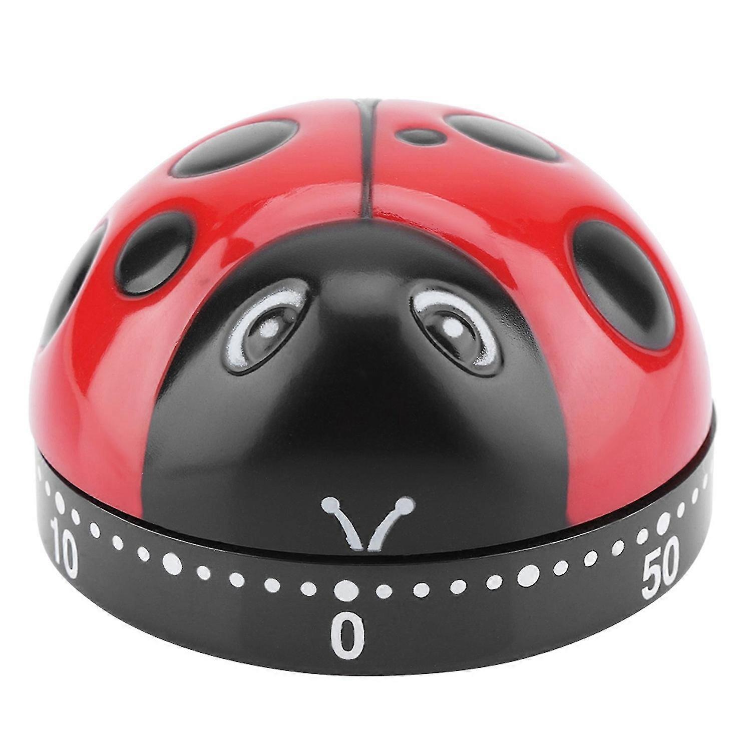 Kitchen Timer Ladybug Shape 60 Minutes Mechanical Wind up Timer No Battery Required Kitchen Cooking 