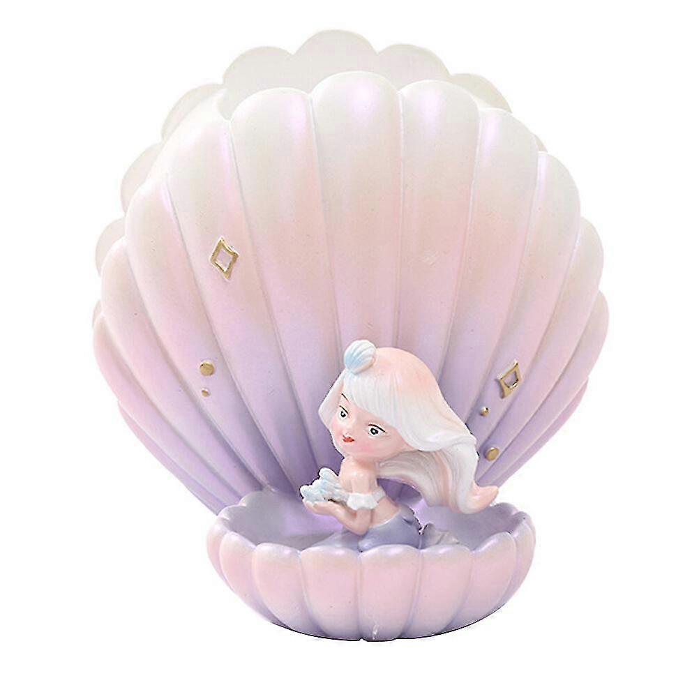 1pc Multifunctional Desktop Organizer Shell-shaped Stationery Pens Holder Case Box