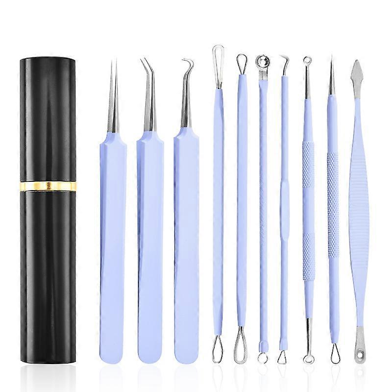 Tool Kit, 10-piece Professional Acne Pimple Extraction Tool Acne Kit