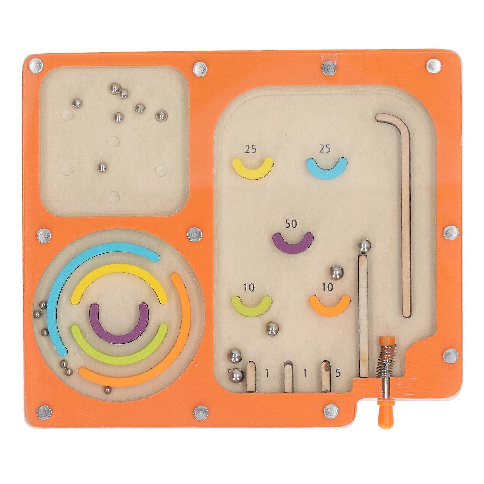 Kids Handheld Pinball Game Educational Early Learning Bright Color Fine Motor Safe Pinball Maze Game