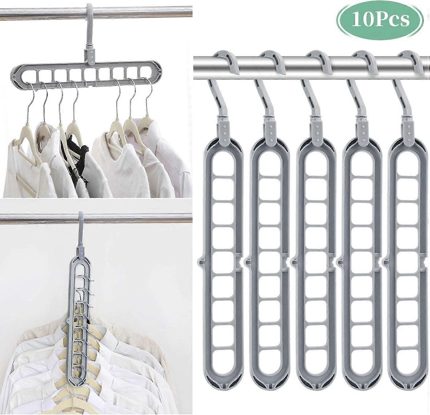 Clothes Hanger Hangers, Space-Saving Hanger Organizer, Multifunctional Wear-Resistant Non-Slip 360° 