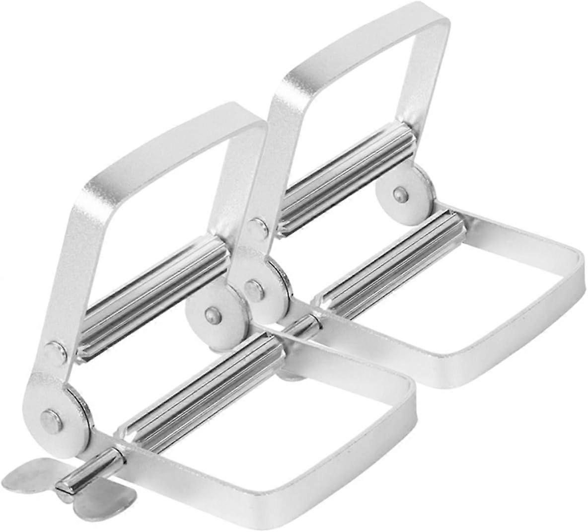 2pcs Toothpaste Dispenser Clip Ins Toothpaste Squeezing Gadget Toothpaste Pusher Metal Squeezer Tool