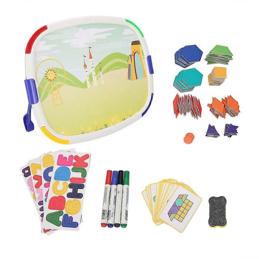 Multi-Functional Magnetic Drawing Board Double-Sided Writing Board for ChildrenGeometric Double-Sided Board