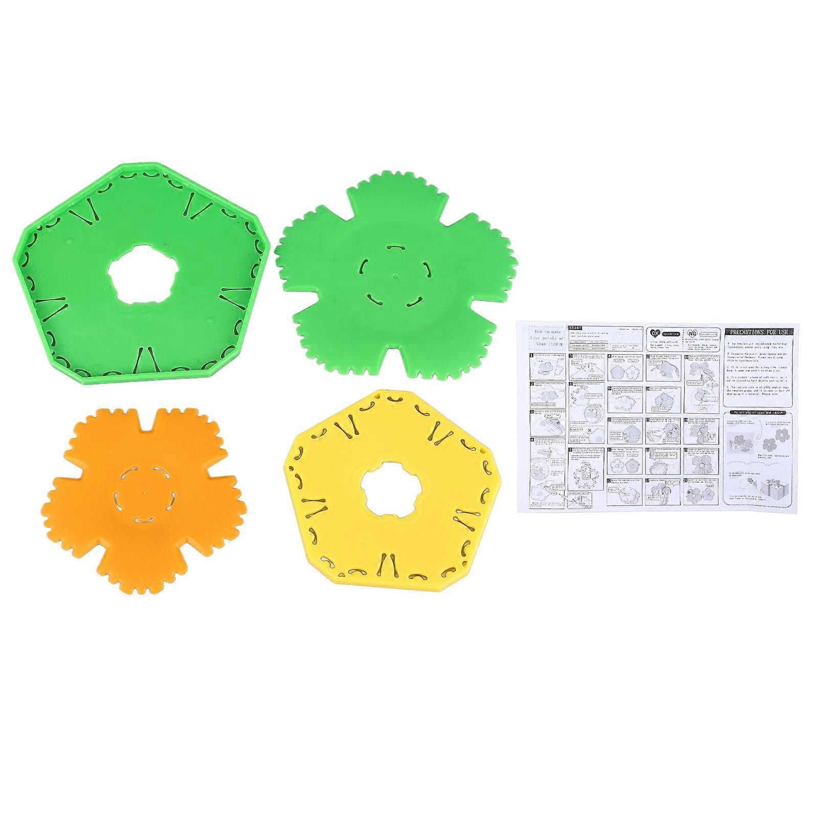 Flower Maker Set Time Saving Simple Operation Fabric Flower Maker Plates for DIY 5 Petal Flowers YEMAA