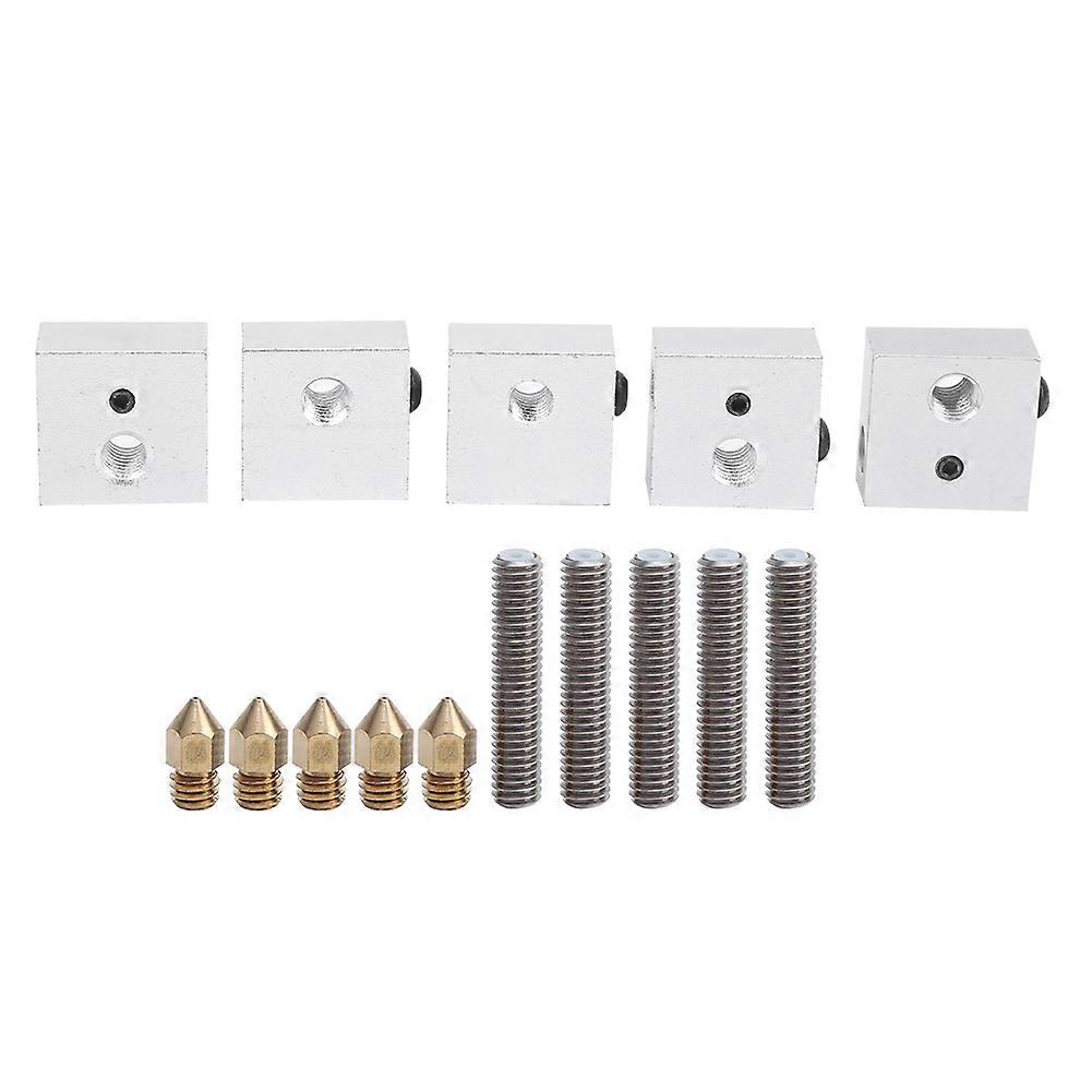 Aluminium-Heizblock-Kit passend für Makerbot MK7 MK8 3D-Drucker Zubehör Teile YEMAA