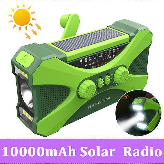 10000mAh  Emergency Solar Power Radio Hand Crank Radio AM/FM/NOAA Global receiver High Quality LED Torch Reading Light SOS Alarm