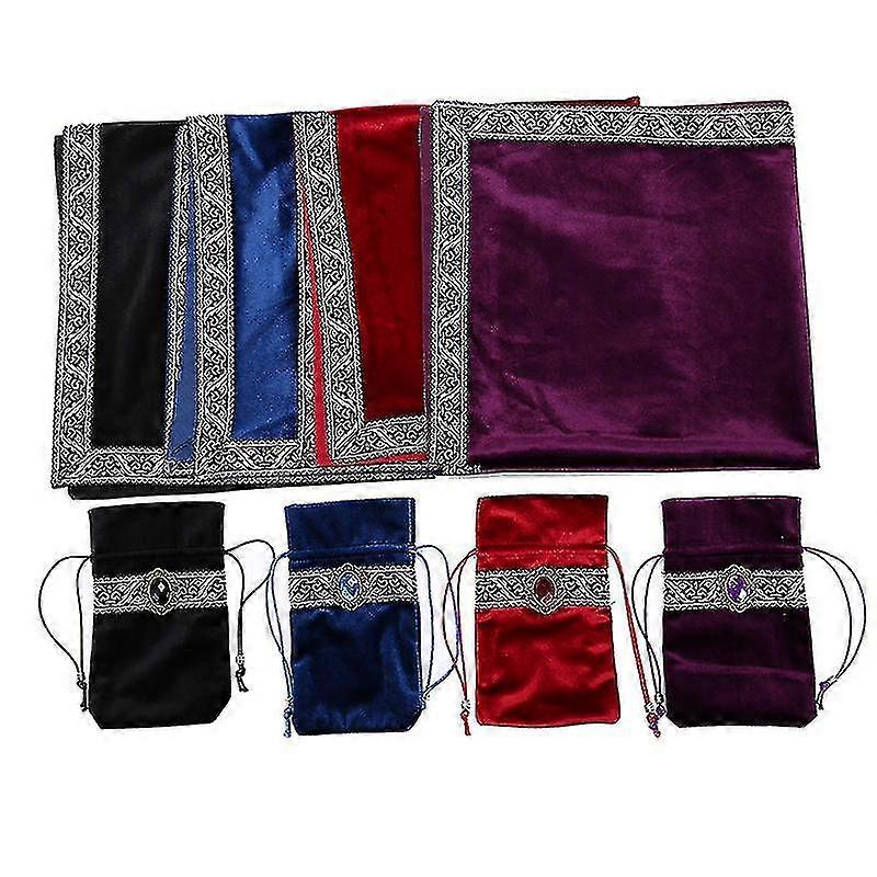 1pc τσάντα καρτών Tarot + επιτραπέζιο επιτραπέζιο βελούδο επιτραπέζιου τραπεζιού