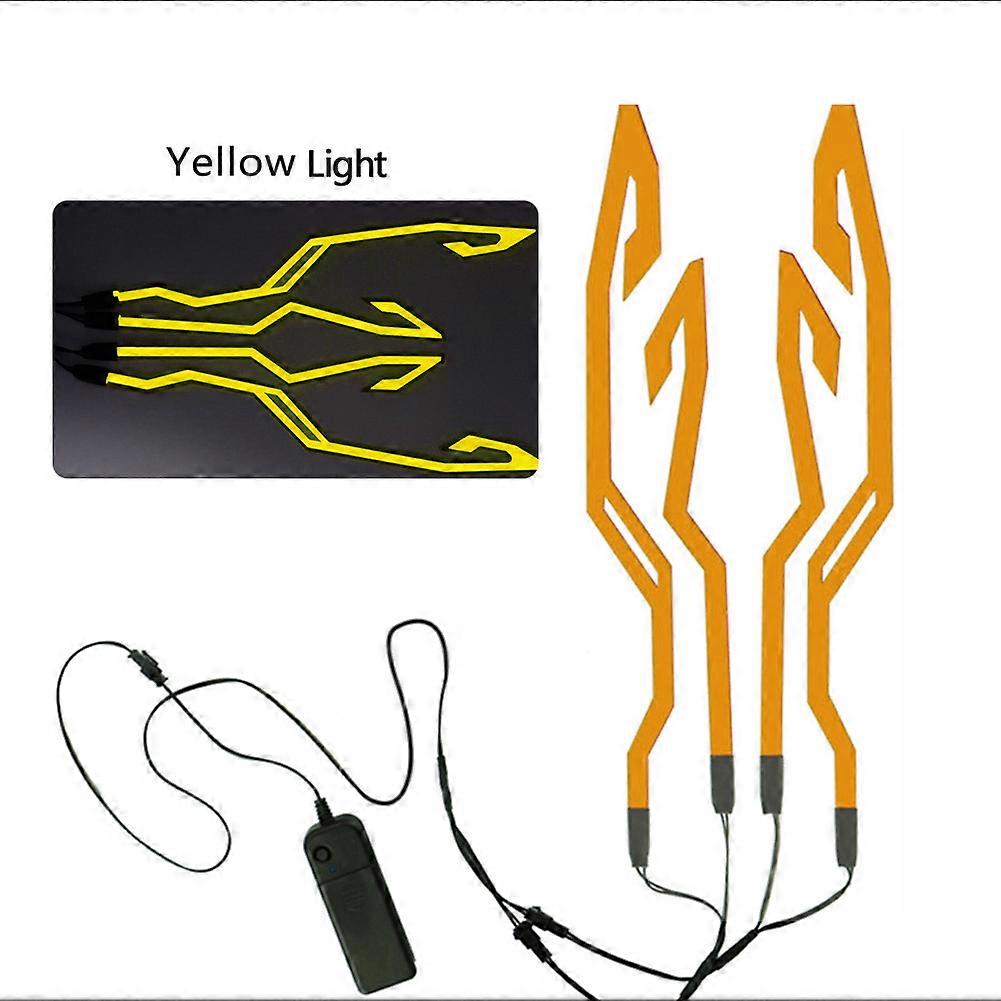 Bande lumineuse LED 4 en 1 pour casque de moto, lumière froide 2023, autocollant EL, feux d'avertissement étanches, accessoires de conduite de nuit