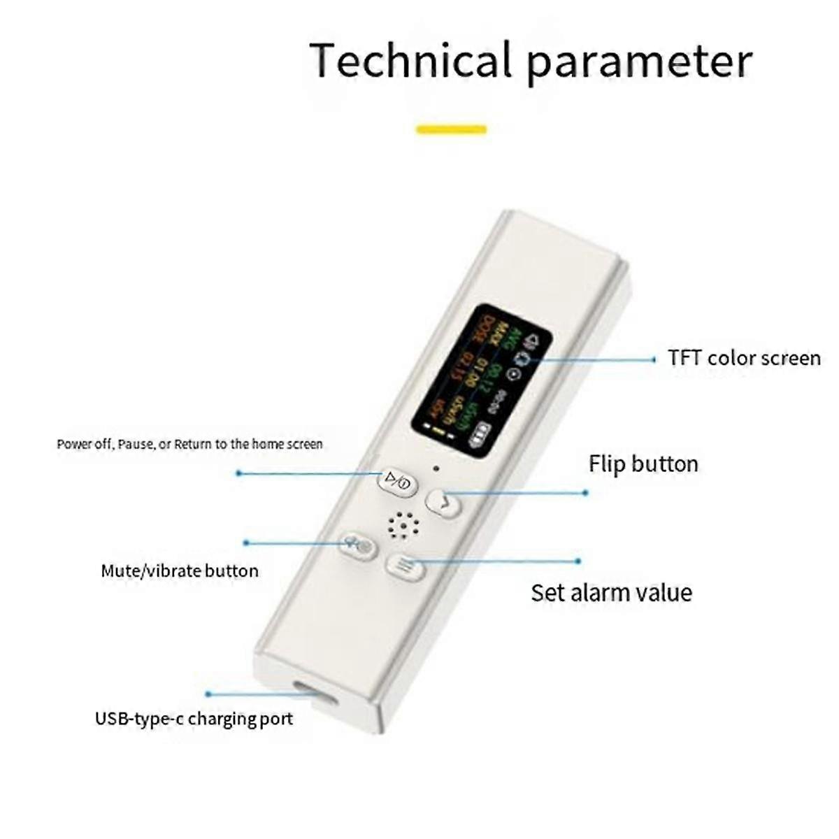 Nuclear Radiation Detector Geiger Counter Sewage Discharge Monitoring Personal Radiation Dose Alarm
