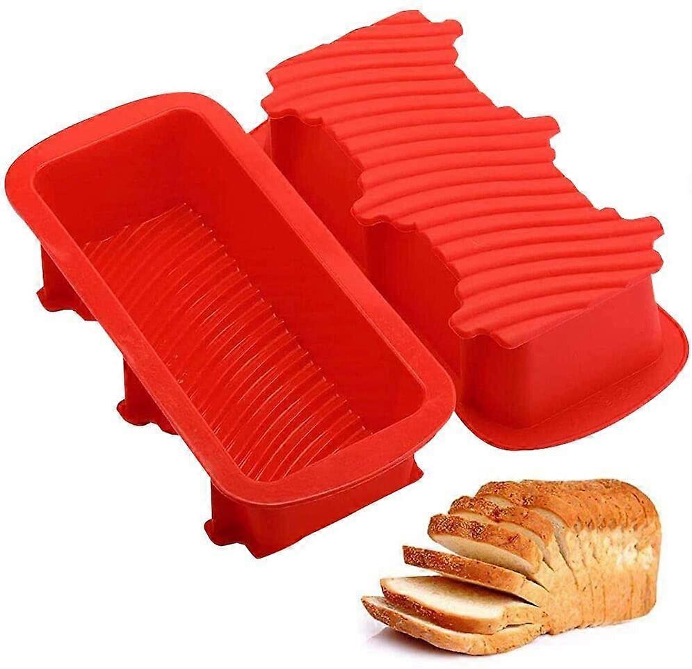 2pcs Silicone Rectangle Bread Mold Toast Bread, Rectangular Shape Bread Box