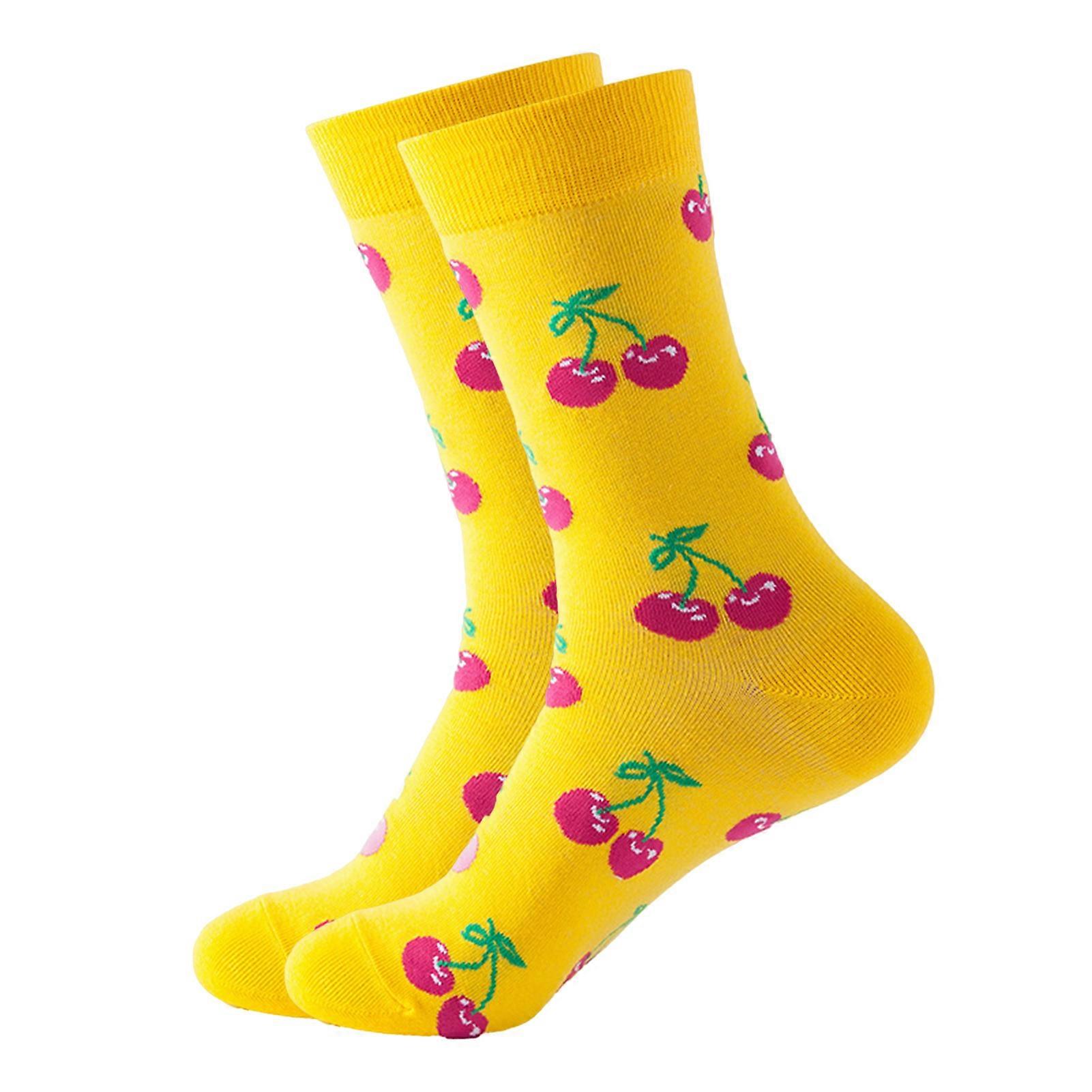 Women\'s Cartoon Printed Straight Socks Warm Patterns Printed Thin Socks for Friend Family Neighbors Gift