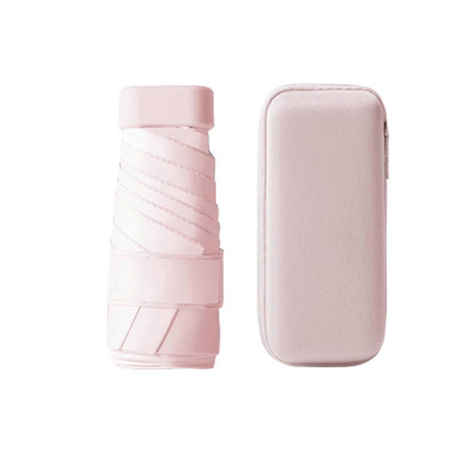 Small Folding Umbrellas with Storage Box Wear Resistant Sunscreen Umbrellas for Shopping Travel