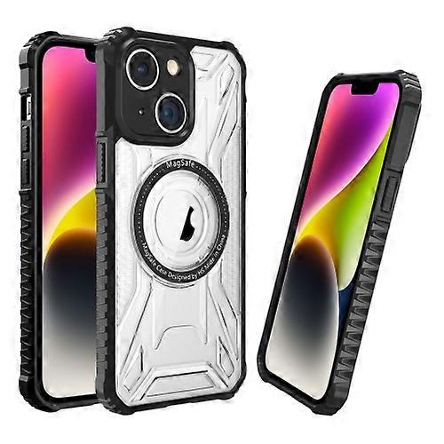 For iPhone 15 Double-sided Non-slip PC+TPU Magsafe Magnetic Mobile Phone Case