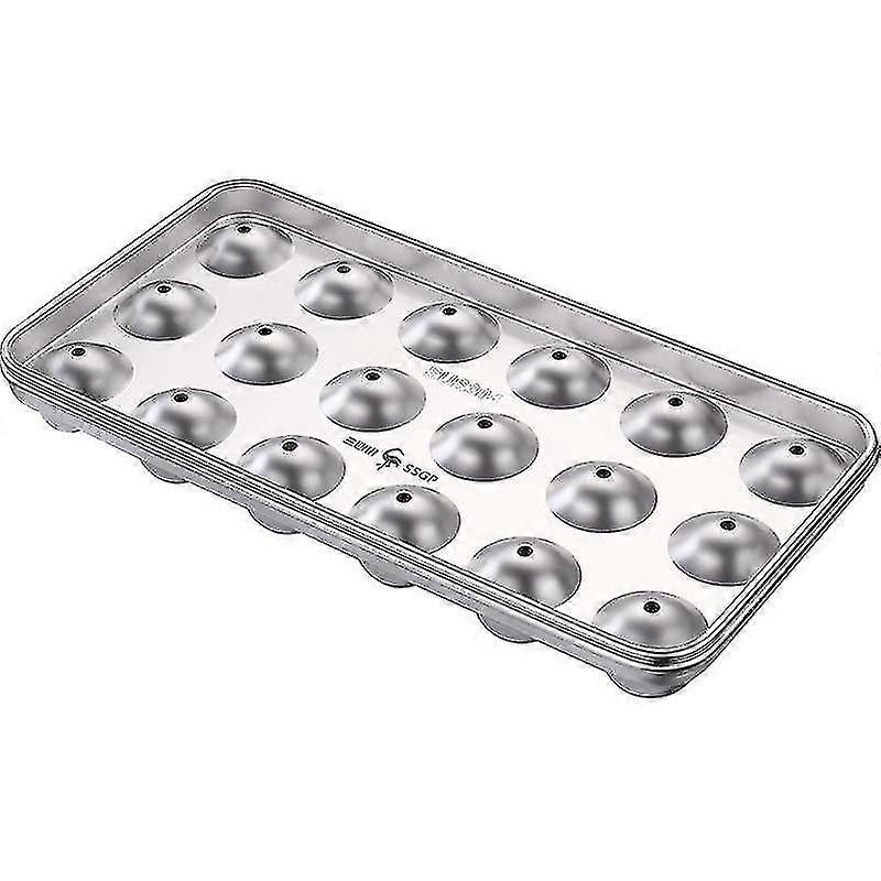 Stainless Steel Ice Cube Tray Round Ice Cube Maker Mold Home Party Cube Trays For Freezer Ice Cube