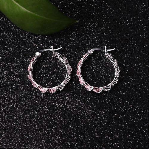 Plated Bronze Diamond Accent Twisted Hoop Earrings