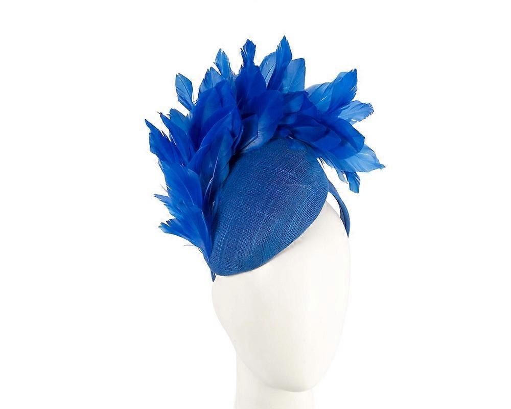 Royal Blue feather spring facing fascinator S283RB