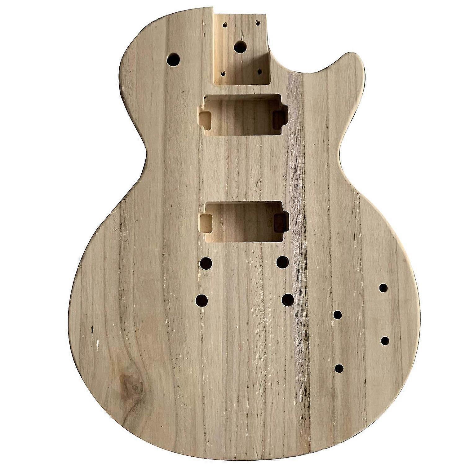 Oavslutad handgjord gitarrkropp Candlenut Wood Elgitarr Body Gitarrfat