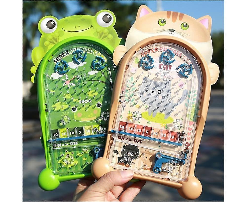 Pinball Game Classic Educational Toy Random Color Cute Animal Frog Shape Pinball Machine for Kids