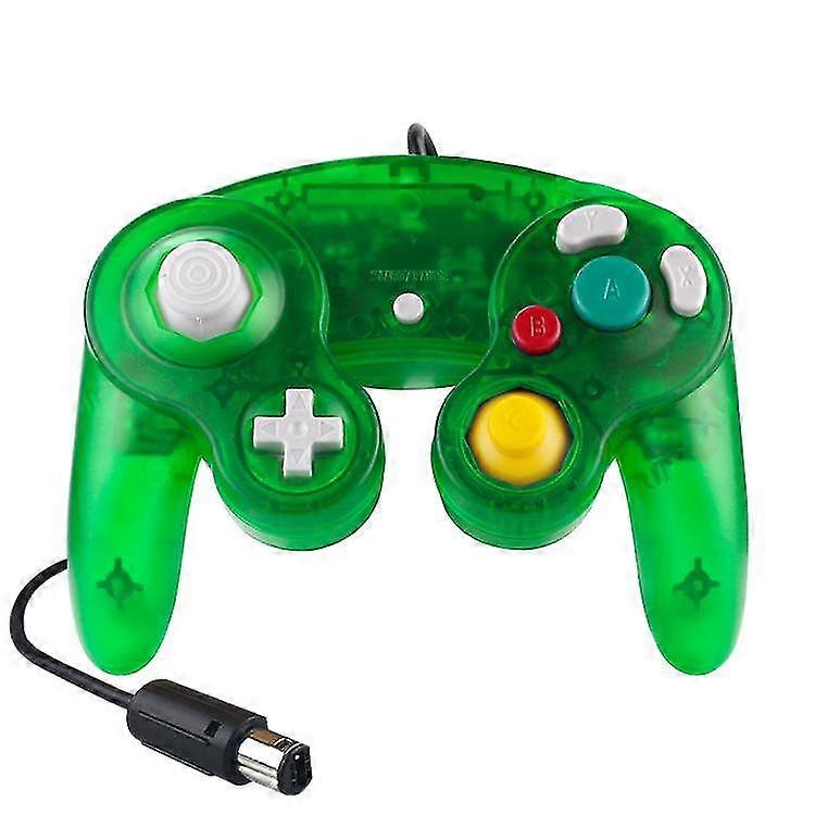 Transparent Green Gamecube Controller, Wired Controller For Wii Nintendo Gamecube