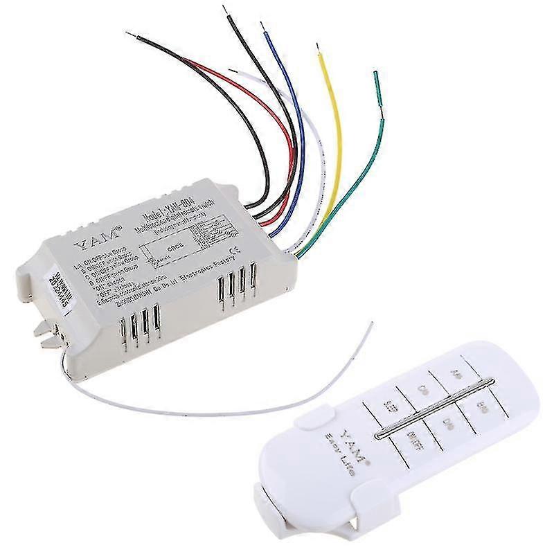 4 Way On/off 220v Wireless Receiver Lamp Light Remote Control Switch