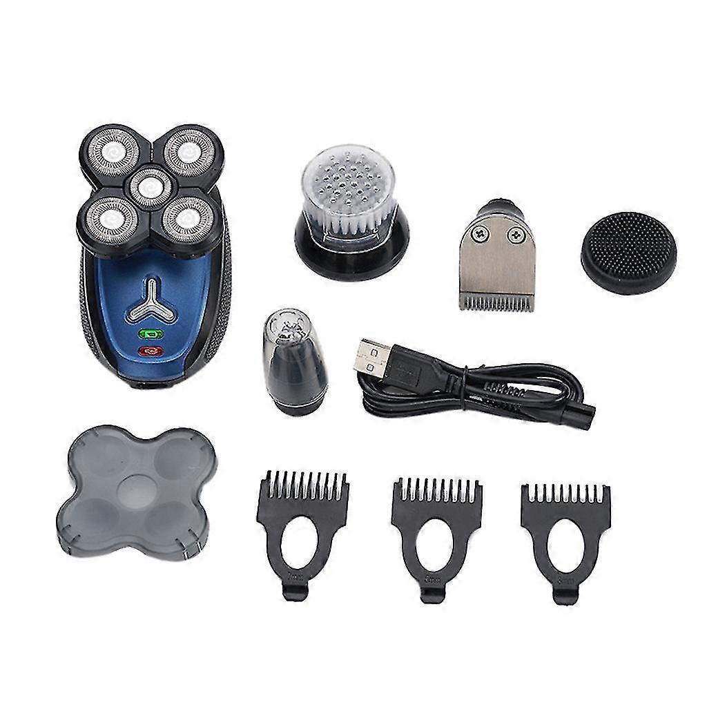 Electric Shaver Rechargeable Washing 5 Head Bald Machine Five In One Multi-function