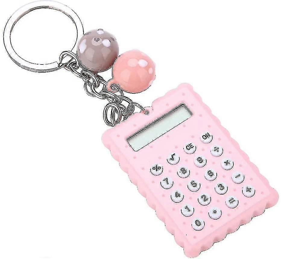 Mini Portable Calculator, 2 In 1 Biscuit Shaped Portable Calculator Mini Bdliv